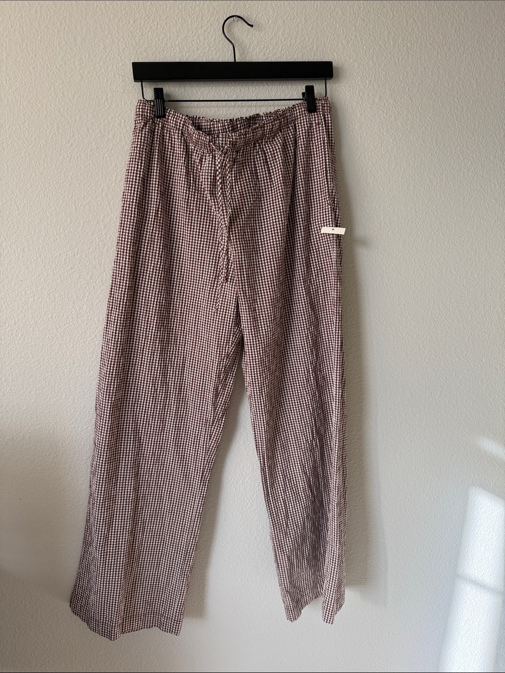 a new day Brown Gingham Wide Leg Pants